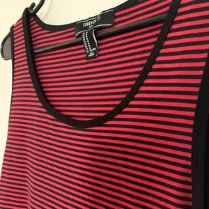Forever 21 Black and Red Striped Tank Top